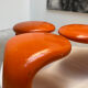Banc vintage en résine 1970
