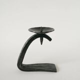 Wrought iron candlestick, brutalist, 1940