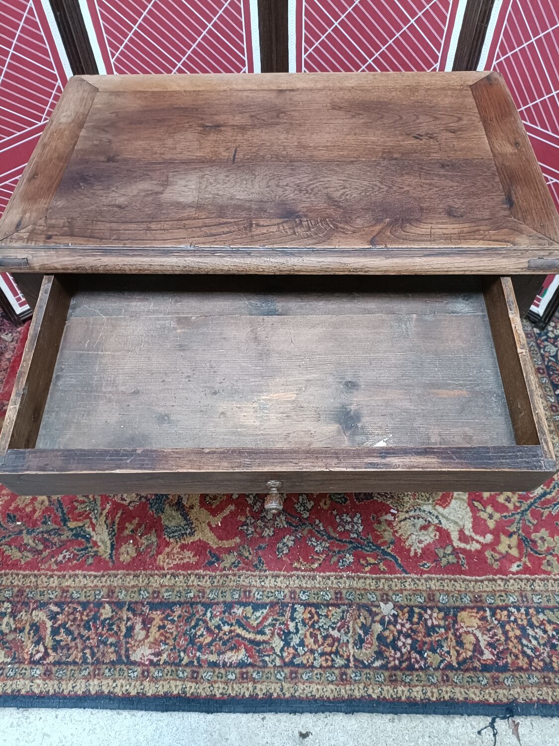 Side table or wooden desk classic style turned legs