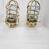 Nautical Ship Marine Solid Brass Passageway Bulkhead Light With Junction Box With Wire