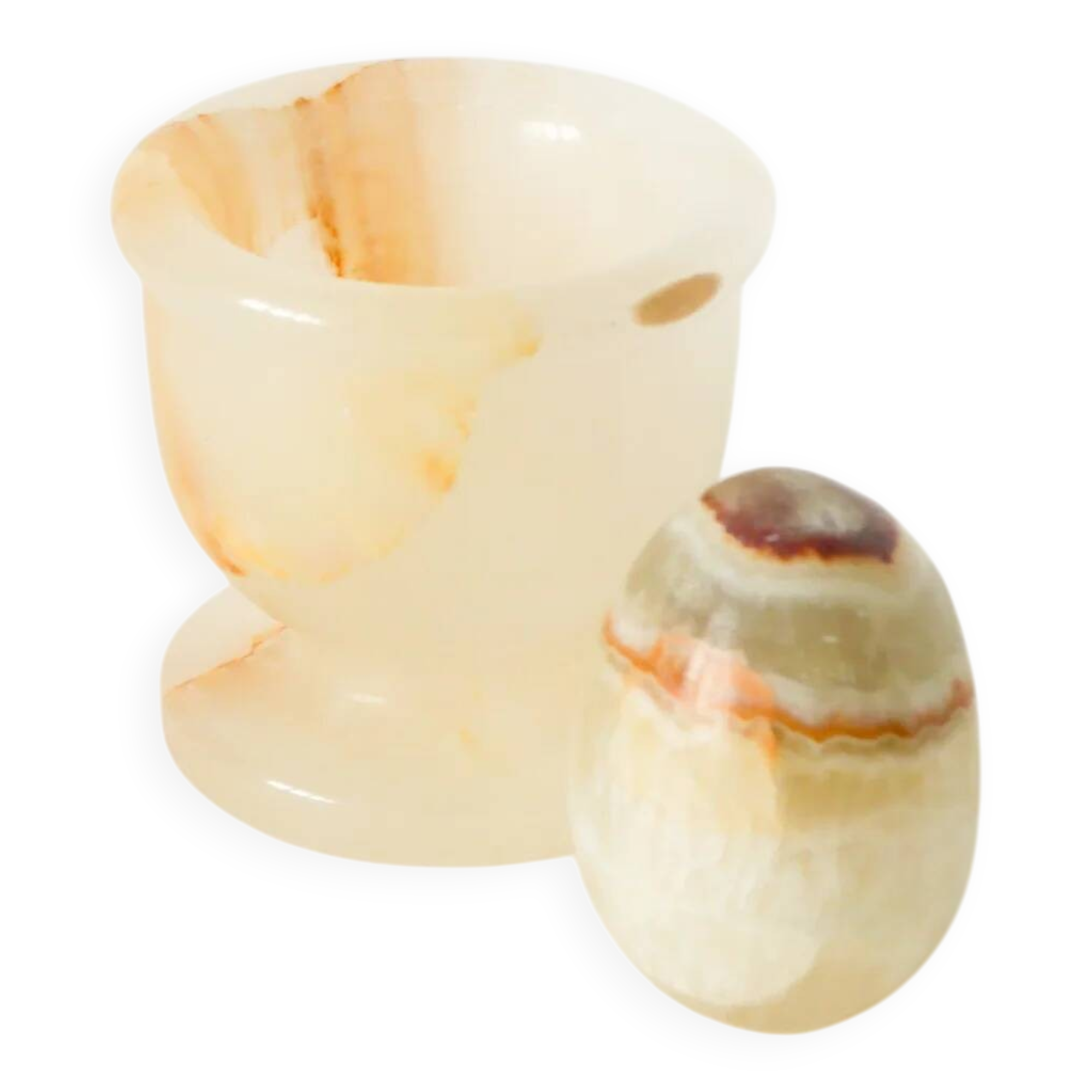 Small mortar and pestle in alabaster, 1970