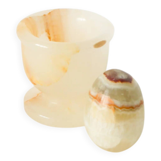 Small mortar and pestle in alabaster, 1970