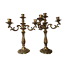 Pair brass candlesticks