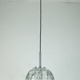 No. 2 of 2 - elegant doria pendant lamp clear and smoke grey 60s 70s