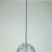 No. 2 of 2 - elegant doria pendant lamp clear and smoke grey 60s 70s