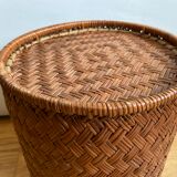 Braided wicker basket