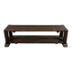 Grand banc en chêne brutaliste ou table murale des années 1900.