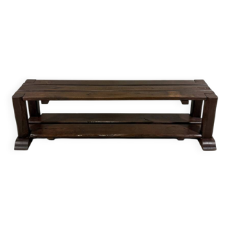 Large brutalist oak bench or wall table 1900’s