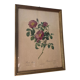 Vintage frame botanical illustration "Rosier d'amour" by Redouté