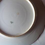 Flat porcelain plate of Limoges of the Haviland Manufacture (19th).