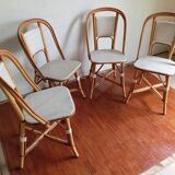 Set of 4 bistro chairs Maison Drucker from the 1990s.