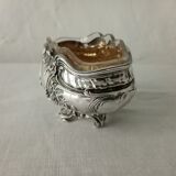 Former silver salt shaker miner punches rock dirt silver and 19th century glass