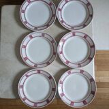 Six Badonviller dinner plates
