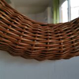 Vintage wicker mirror 55x70cm