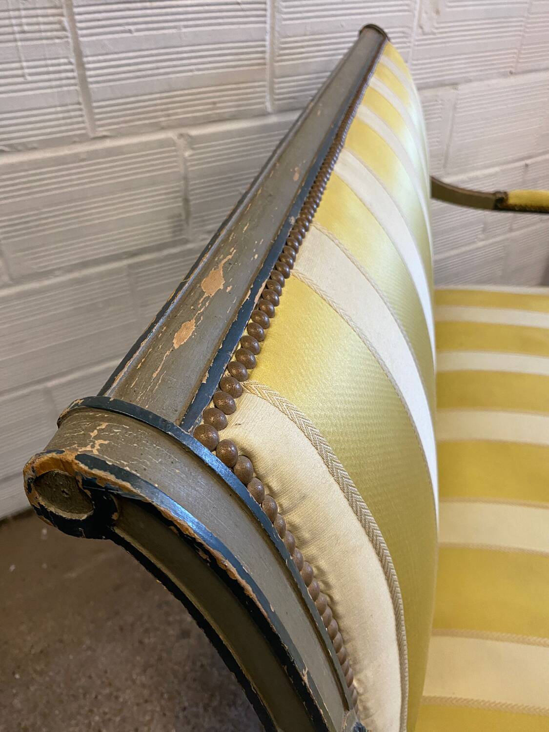 Louis XVI style yellow sofa