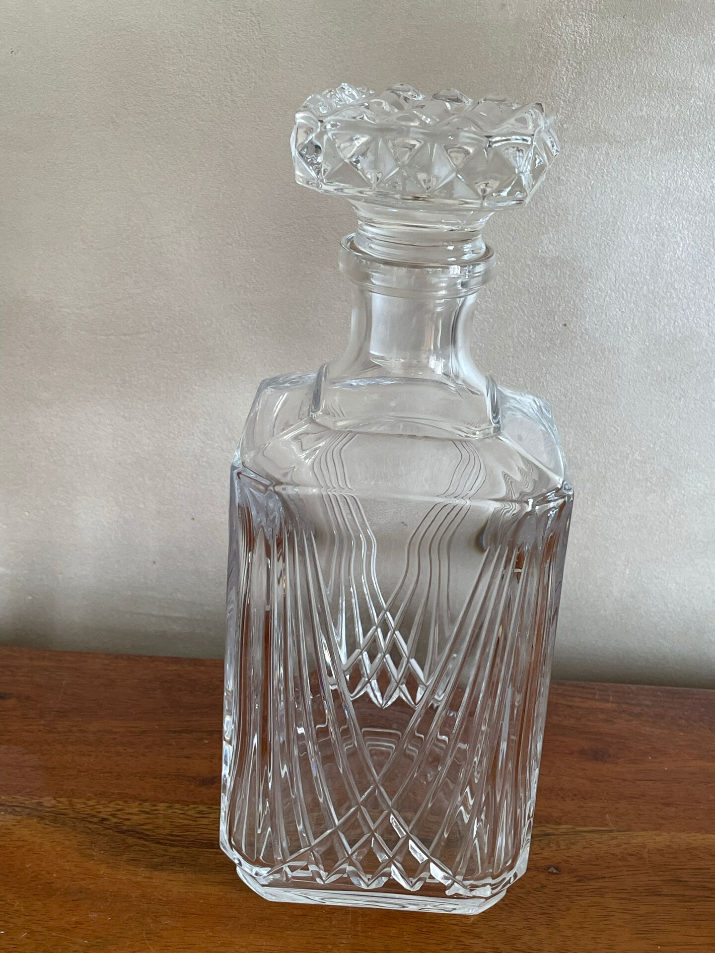 Cut glass carafe