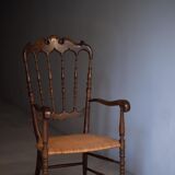 Vintage Chiavarina chair with armrests, 1950s