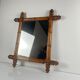 Wooden turned mirror in bamboo style, circa 1900-1930.