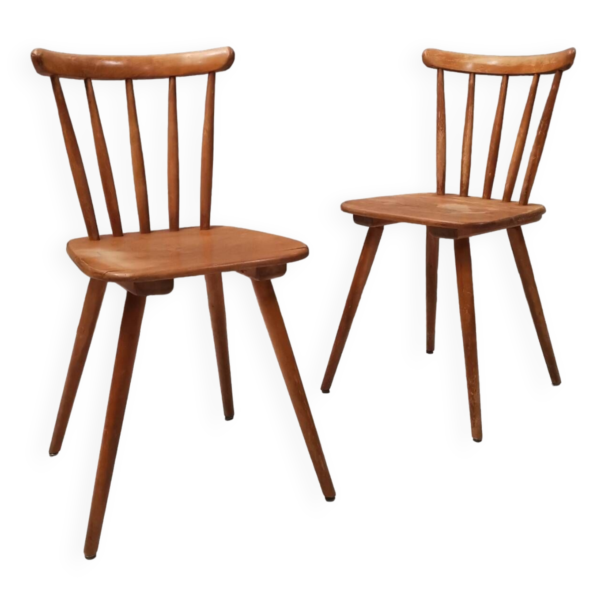 Pair of bistro chairs with bars