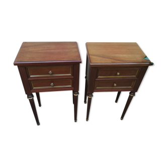 Pair of wooden bedside tables
