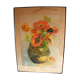 Bouquet of anemones in a copper vase
