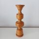 Set of 4 Scandinavian turned wooden candle holders