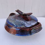 Large covered pot, soup tureen, glazed stoneware, Matthieu Liévois