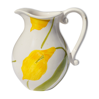 Pitcher with yellow flowers