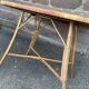 Table vintage bambou & rotin 1950