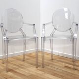 Pair of Louis Ghost chairs, Philippe Starck
