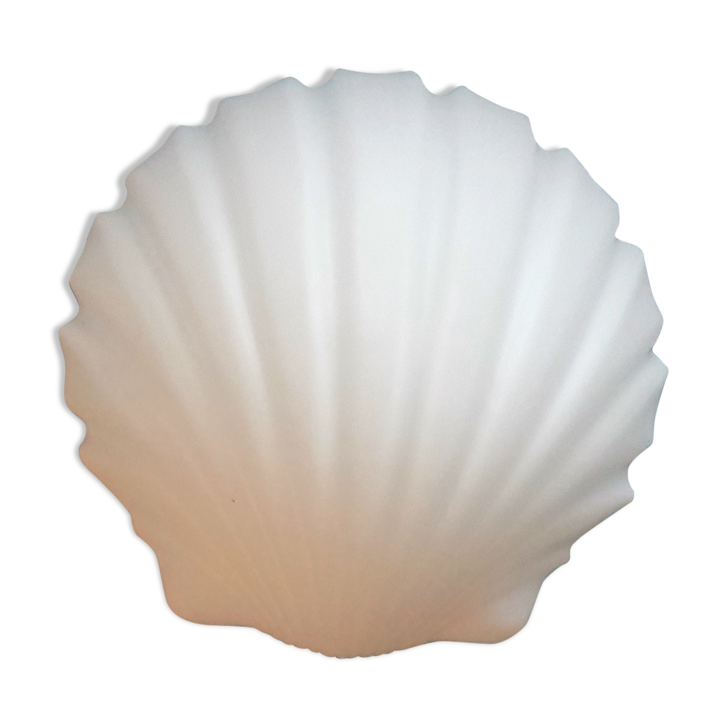 Glashutte Limburg - opal glass shell wall lamp / sconce vintage, 1960s 1970s Germany