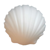 Glashutte Limburg - opal glass shell wall lamp / sconce vintage, 1960s 1970s Germany