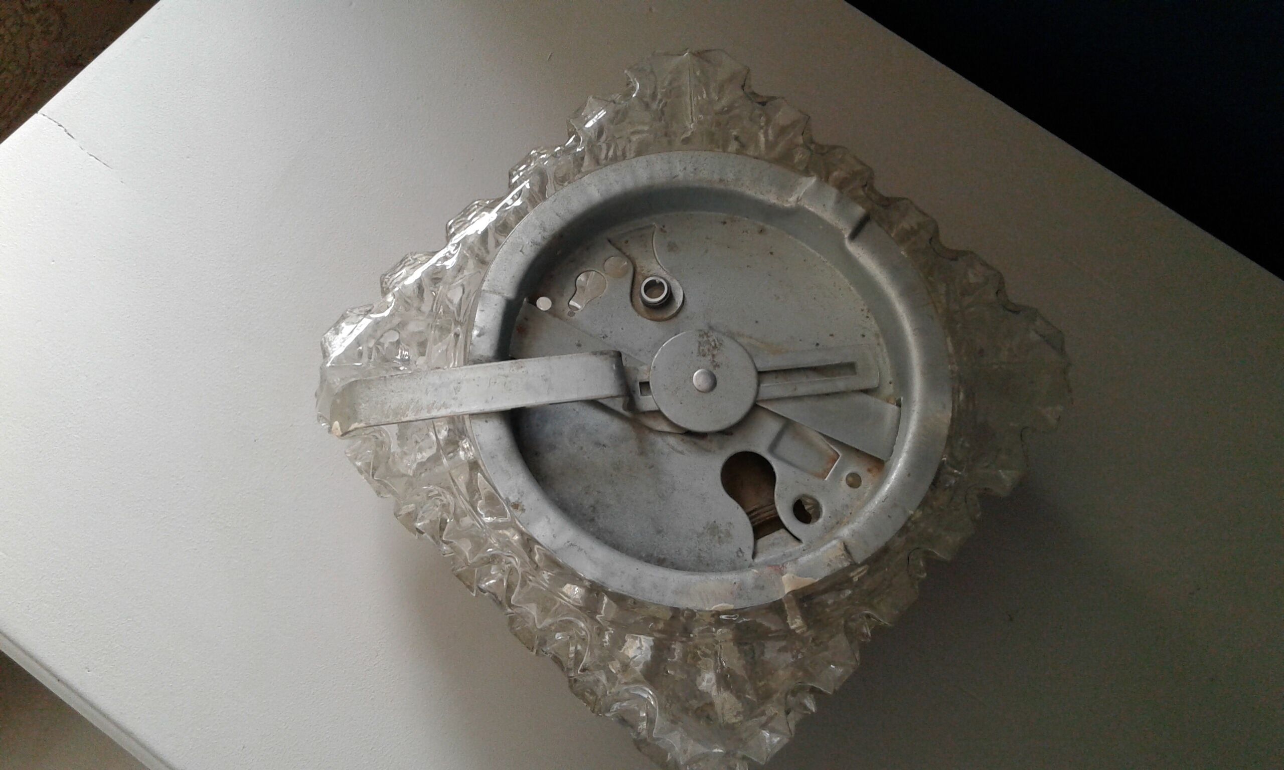 Square glass ceiling lamp vintage