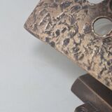 Set of Brutalist wall lamps in bronze, 1960s