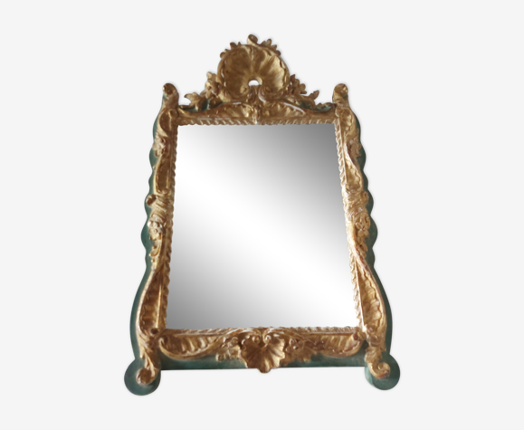 Miroir de mariage provencal en bois doré Louis XV