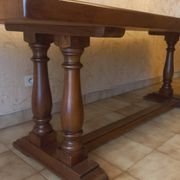 Grande table monastère en noyer français – 220 × 90 cm