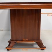 Table rectangulaire en acajou massif et plaqué 1930/1940
