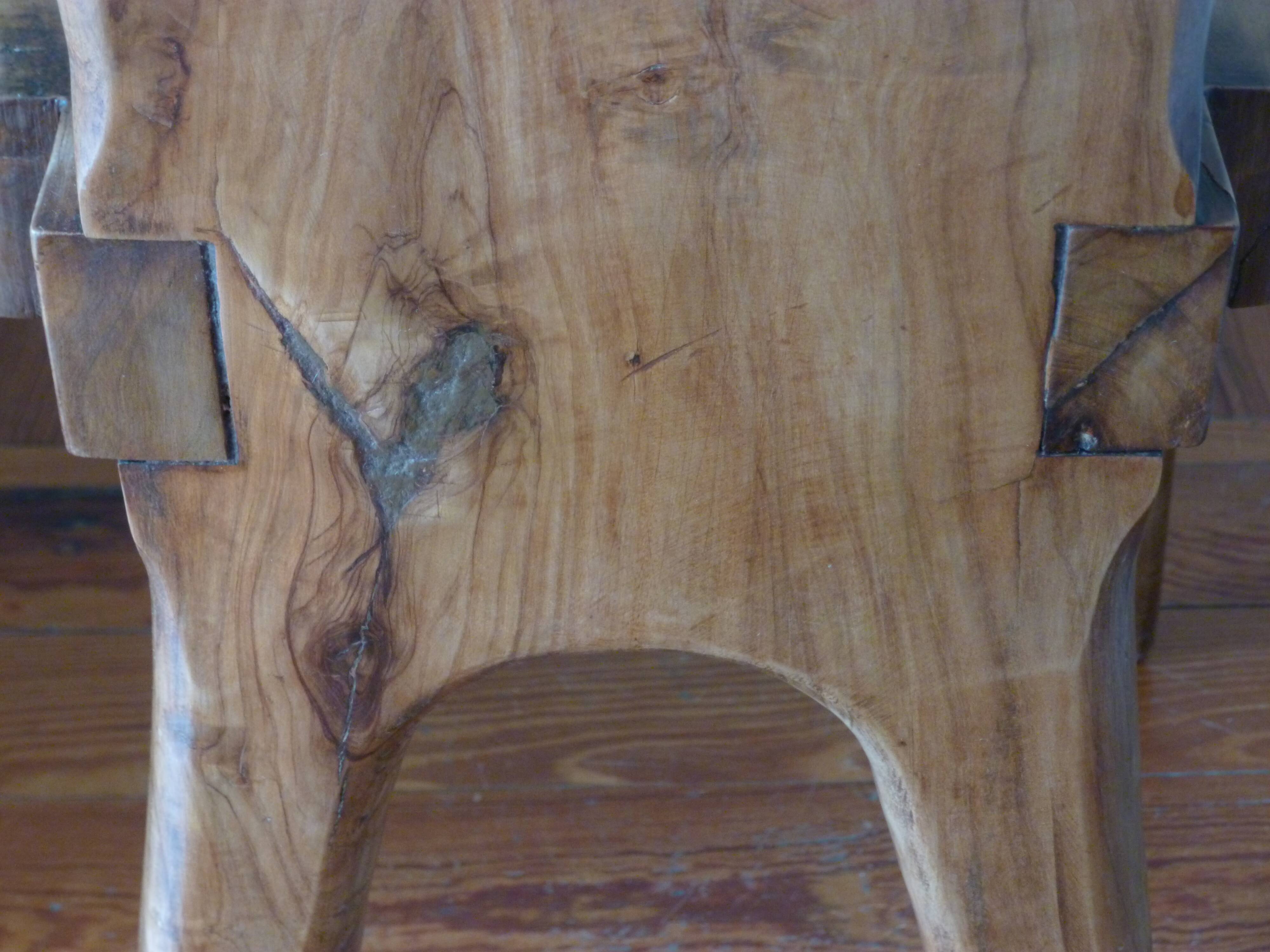 Maison Dubosq, an olive chair, 70s