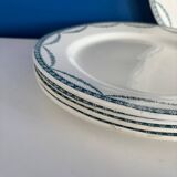 Set of 5 old flat plates in Salin ironware, Vince model