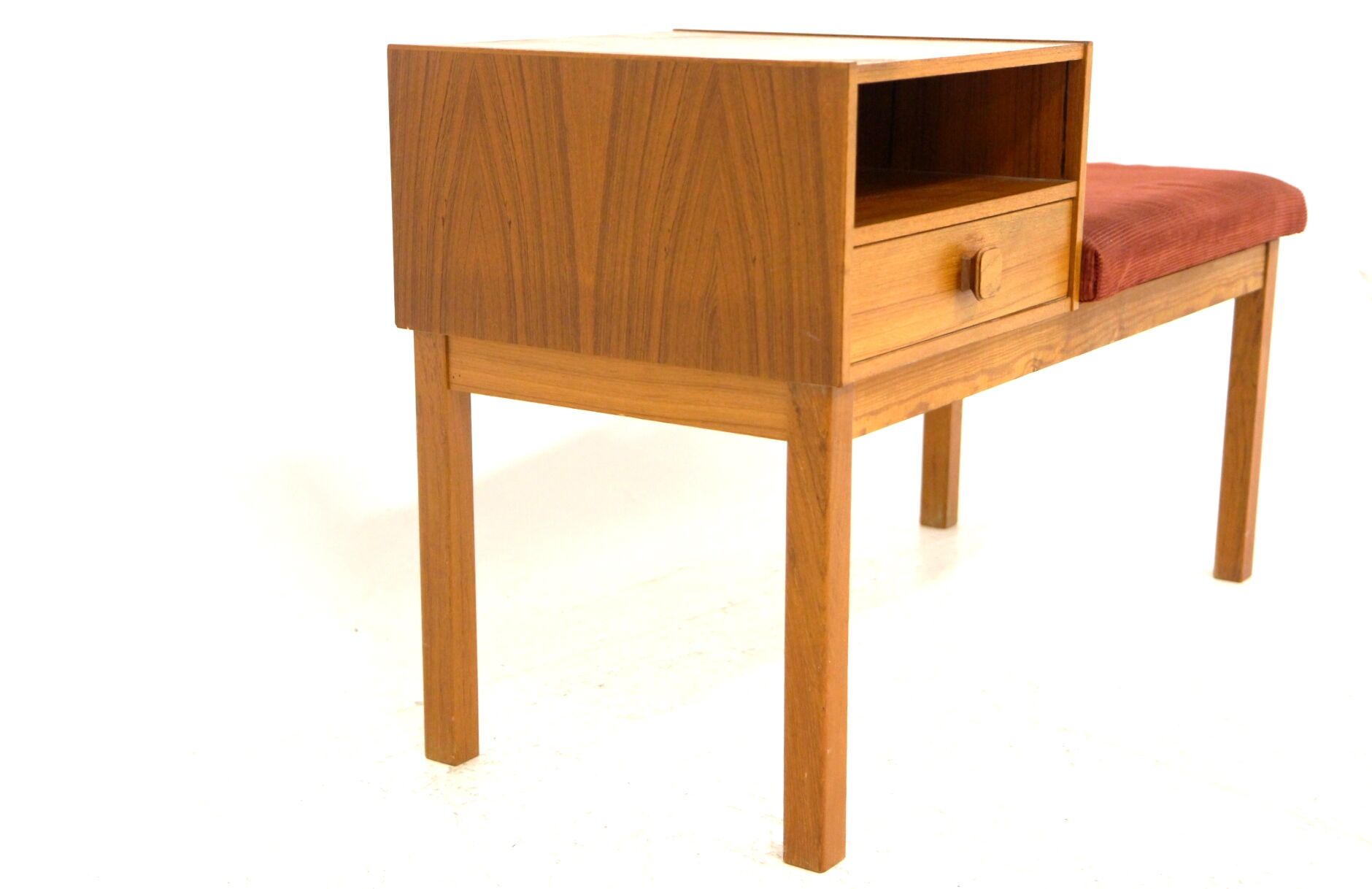 Teak telephone bench, Sweden, 1960