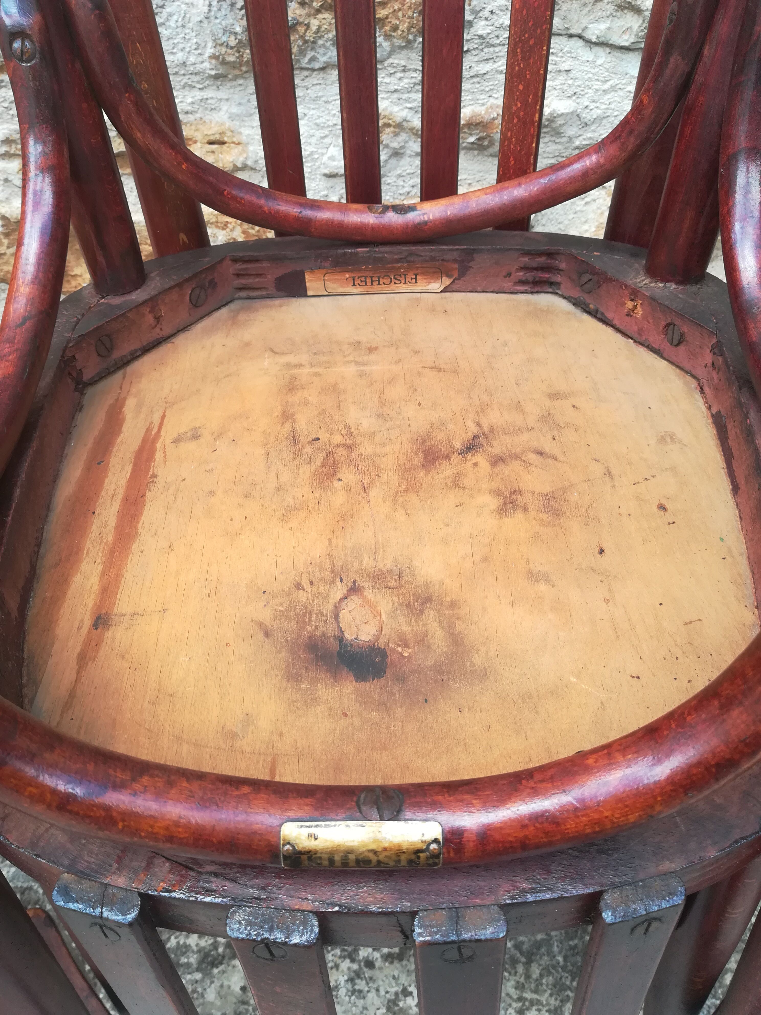 Mismatched bistro chairs