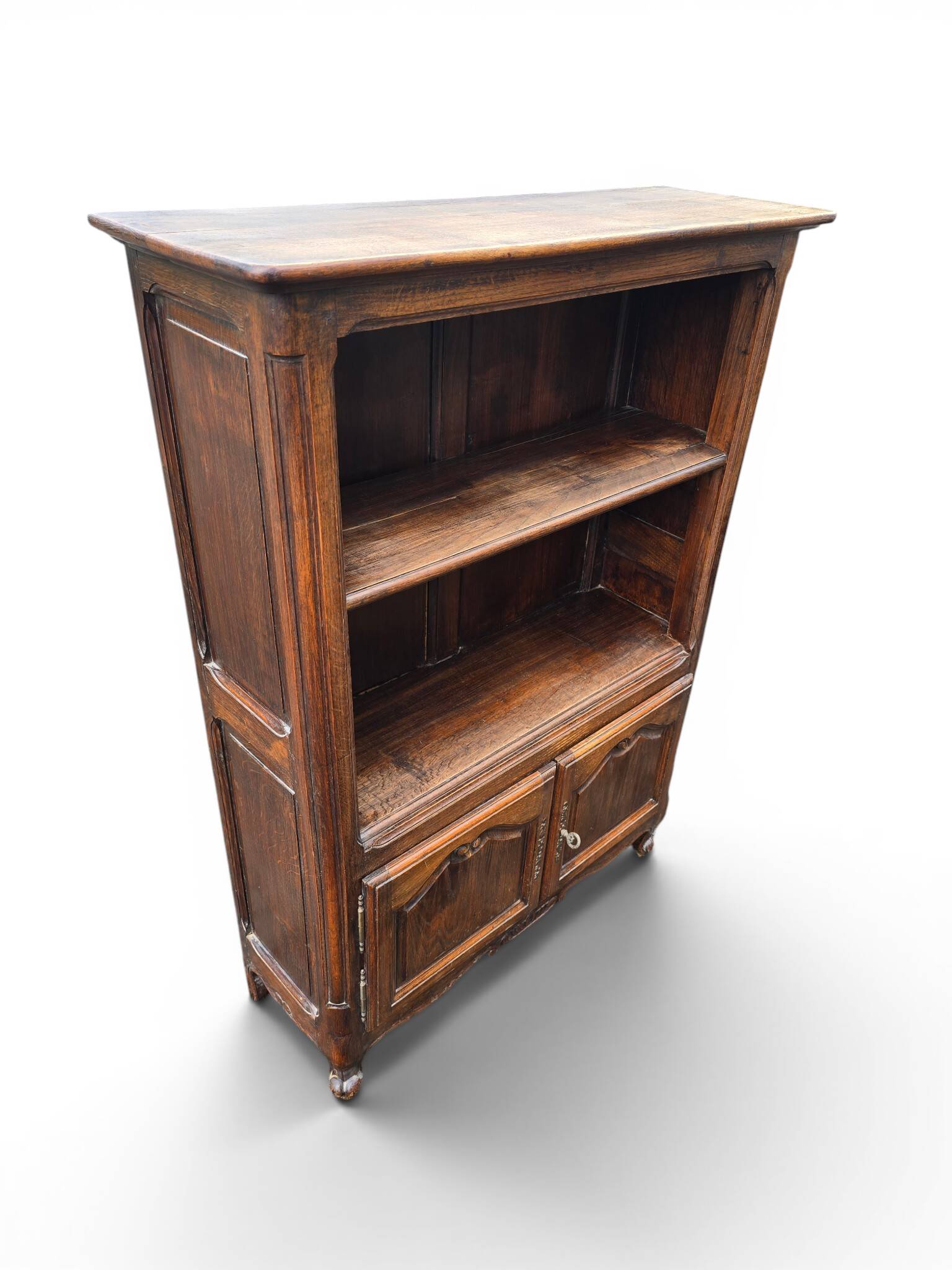 Antique library in patinated oak in Louis XV style