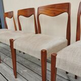 Set of rosewood chairs