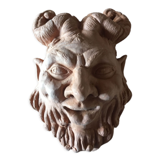 Terracotta fauna head