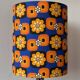 Lampshade blue daisy h40 d30 vintage 70's