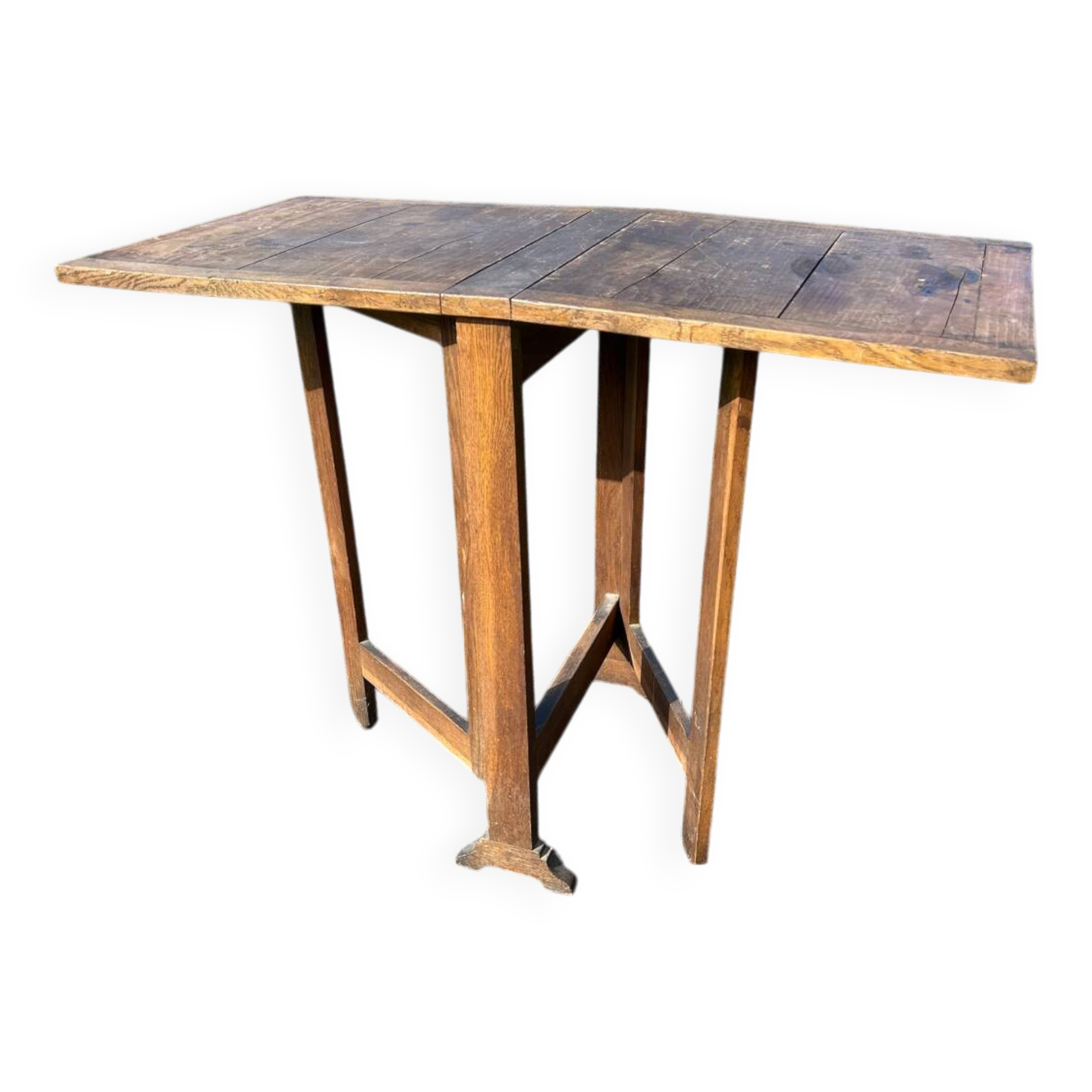 Antique folding oak table