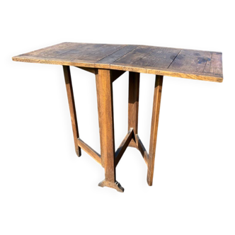 Antique folding oak table