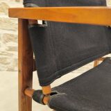 teuil en bois et toile tendue du fabricant Hyllinge Mobler, Danemark