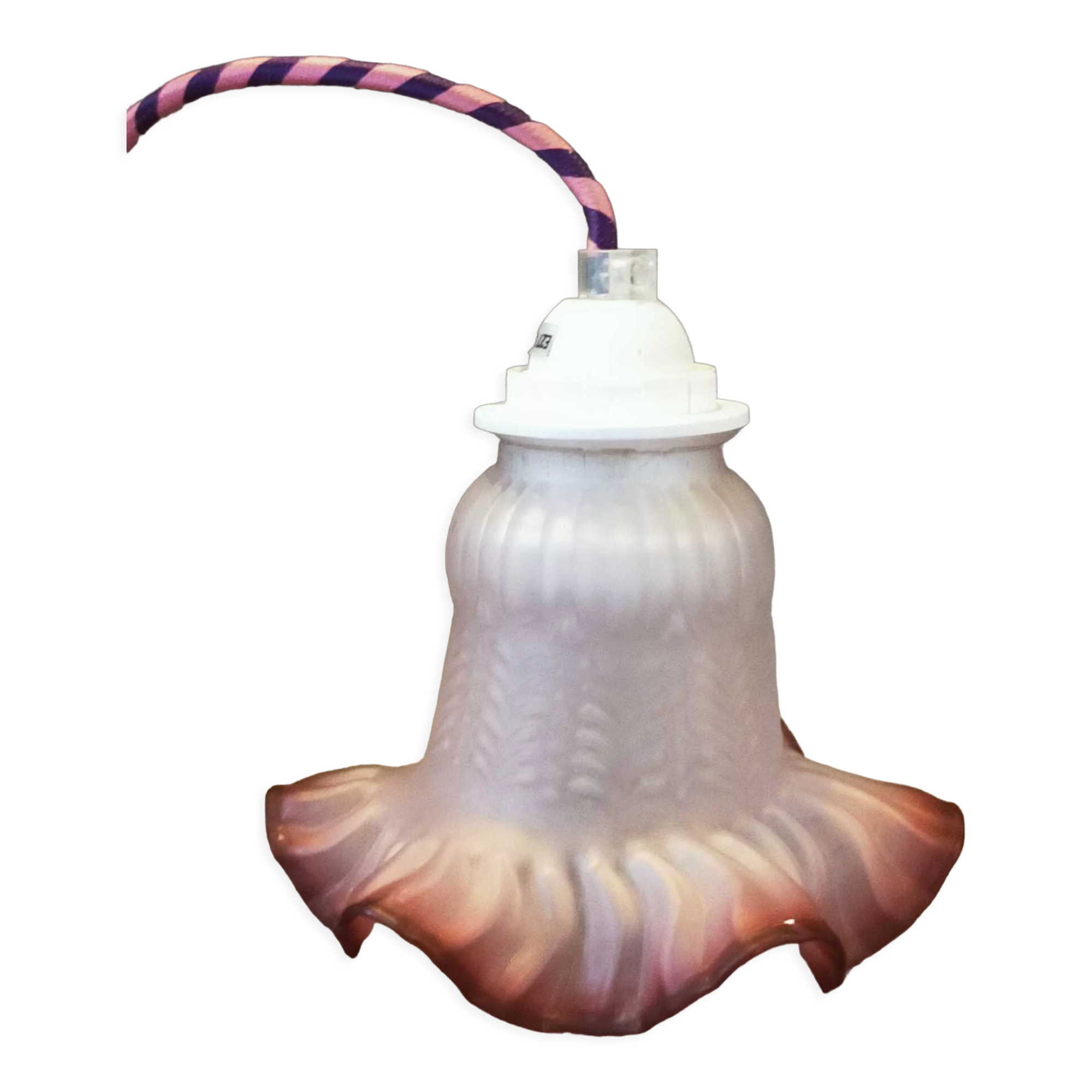 Pink glass tulip Vertigo cable