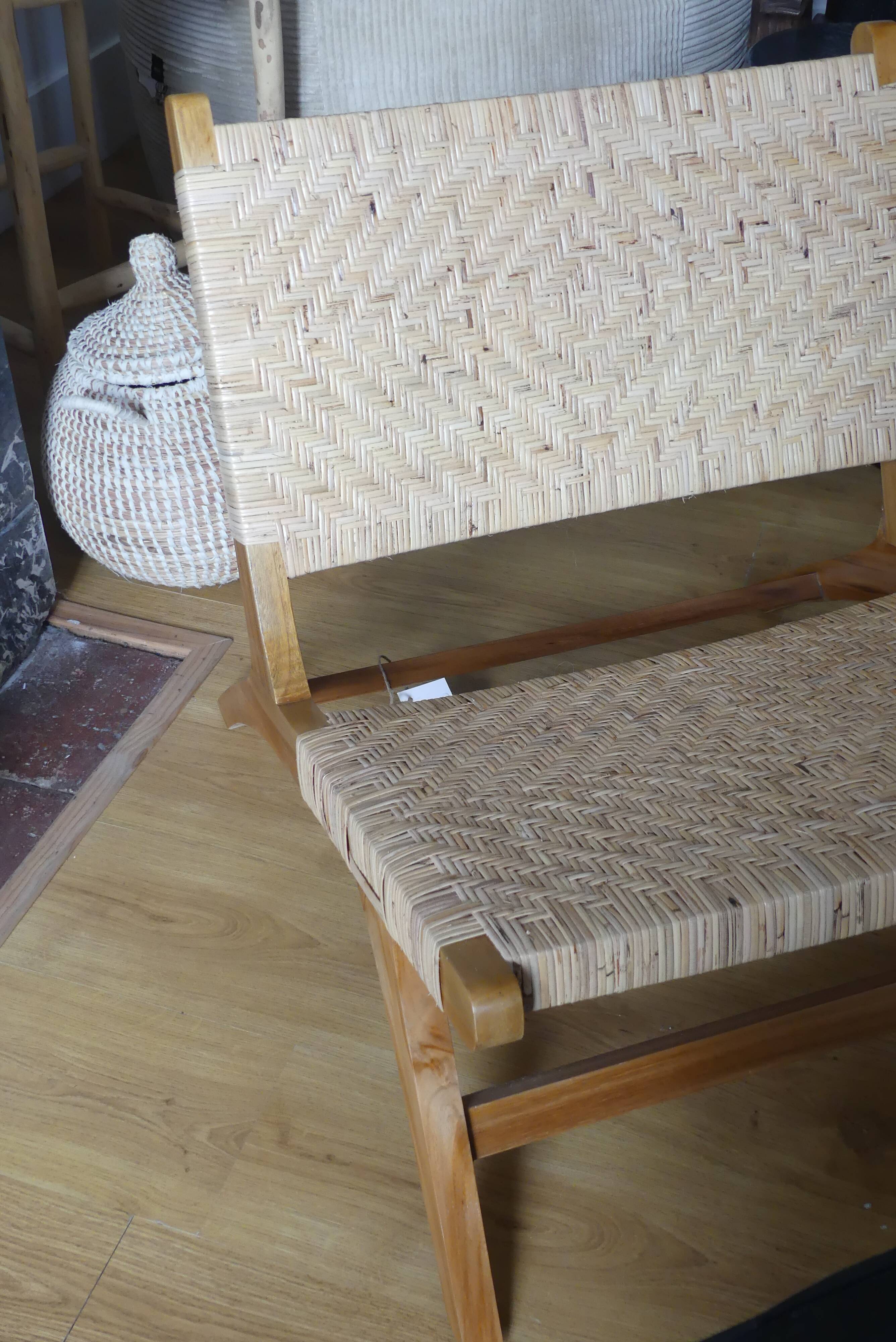Rattan armchair and teak from bali